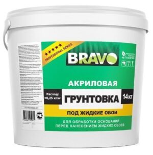 Кварц грунт под жидкие обои Bravo ведро 14 кг Браво