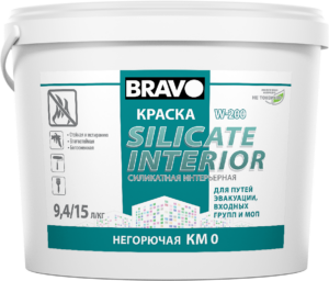 Краска W-200 INTERIOR SILICATE интерьерная негорючая силикатная 15 кг